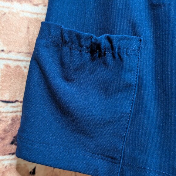 EP New York Blue and Green Leaf Print Golf Dress with Shorts Set Size Small - Picture 4 of 15